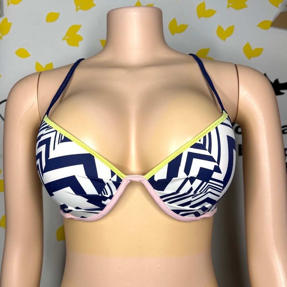 Victoria's Secret Swim The Fabulous Padded Push-Up Underwire Bikini Top Size 34C - Picture 2 of 10
